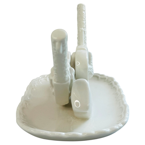 Ceramic Sculpture Jewelry Holder Double Revolver Trinket Dish IMM Living Duello - Picture 7 of 14